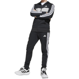 ADIDAS KOMPLET TRENIRKA J 3S TIB FL TS BLACK/WHITE/GRETWO