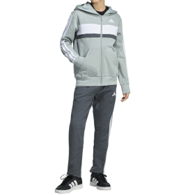 ADIDAS KOMPLET ANTRENAMENTURI J 3S TIB FL TS WOSA/WHITE/DGREYH